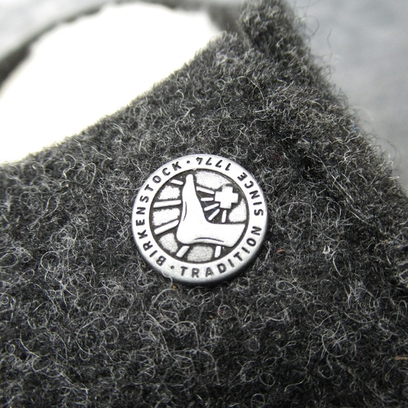 Birkenstock Clogs Men 8 Women 10 EU41 Gray Slip On Wool Blend Made Germany‎ NWOB main image 6